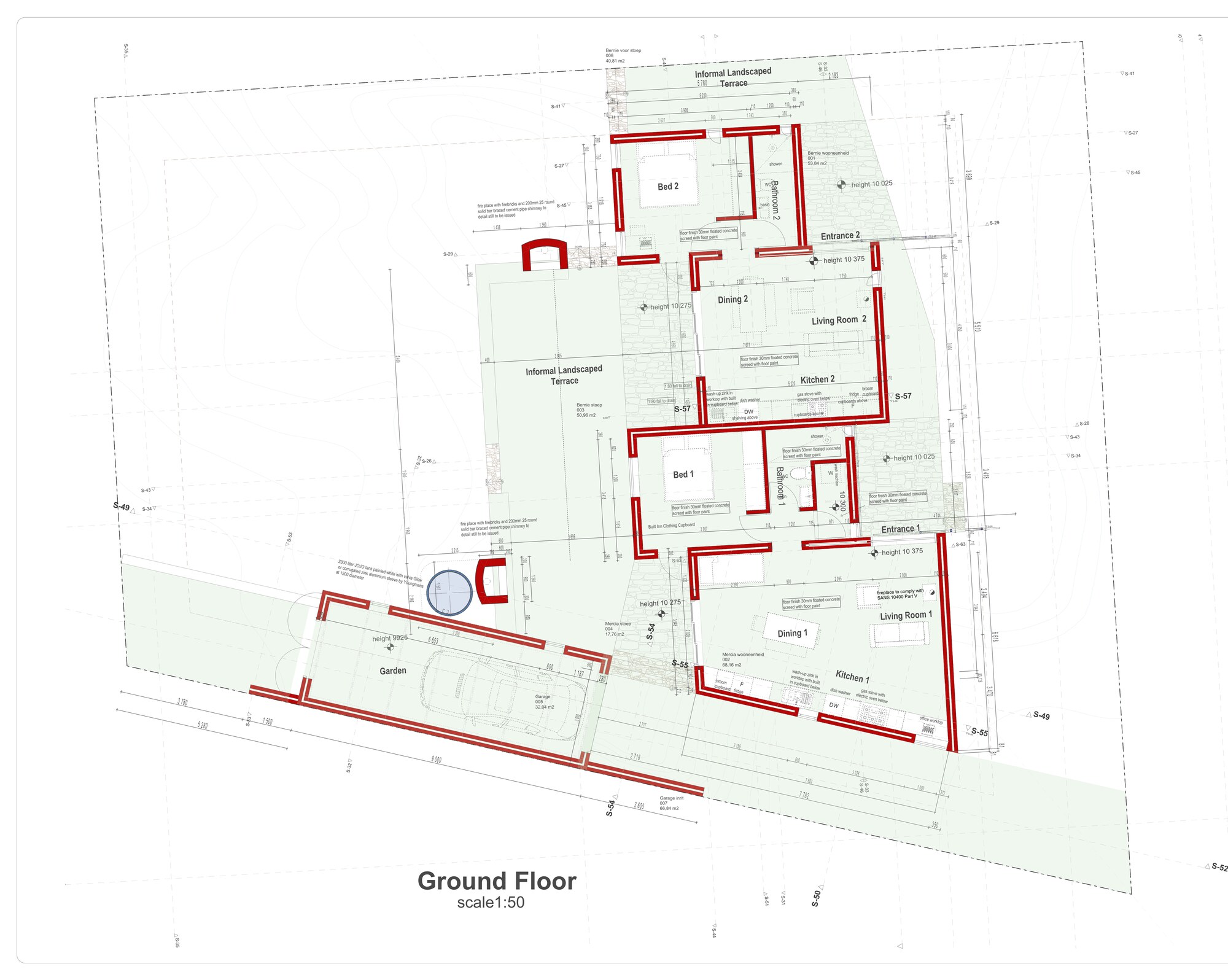 House Wentzel, Pringle Bay — ground floor plan